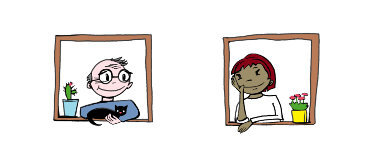 Wir bleiben zuhause.