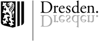 Logo der Stadt Dresden: Wappen und Schriftzug